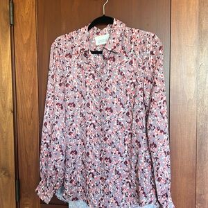 Everybody and Everyone blouse. Mauve with pattern.